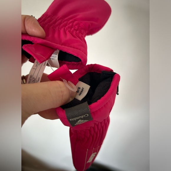 BNWOT Columbia Pink Baby Infant Mittens  Winter Omni-Shield Insulated O/S - Picture 3 of 3